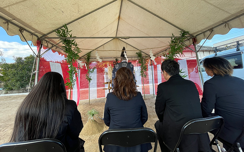 ケアリー中津よねやまの地鎮祭が行われました。